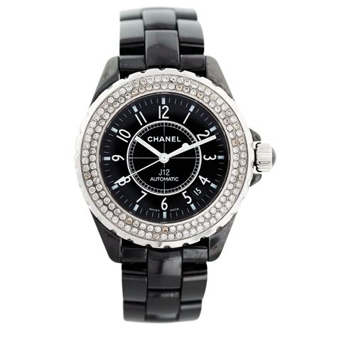 black chanel watch fake|chanel j12 diamond bezel.